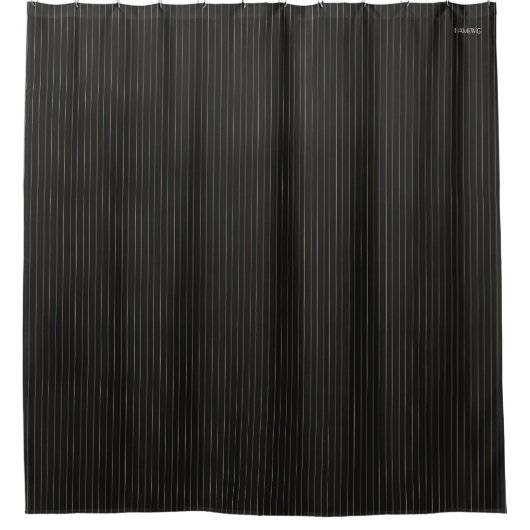 HAMbyWG - Shower Curtain - zwart & kreem Douchegordijn (Voorkant)