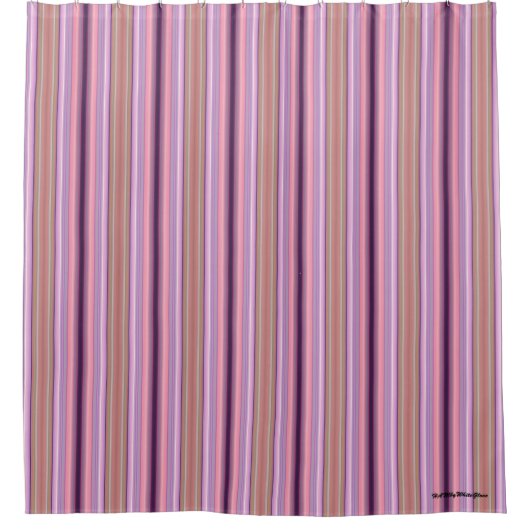 HAMbyWG Shower Curtains - Gradiënt "Rhubarb" Douchegordijn (Voorkant)