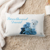 HAMbyWG - Sierkussen - Blue Teddy Bears Kussen (Deken)