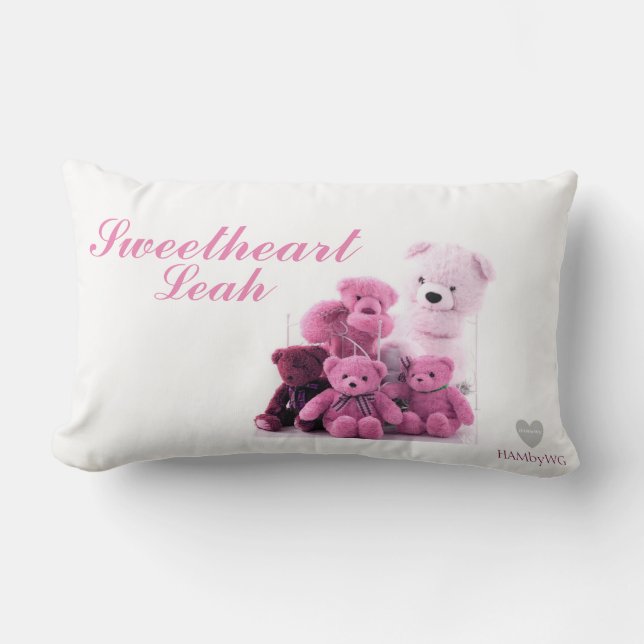 HAMbyWG - Sierkussen - Roze Teddy Bears Kussen (Voorkant)