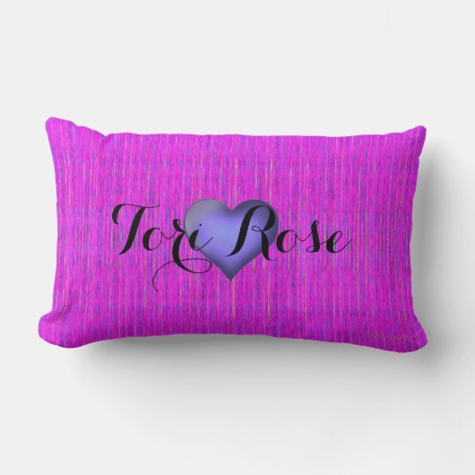 HAMbyWG - Sierkussen - Roze Violet met naam Kussen (Voorkant)