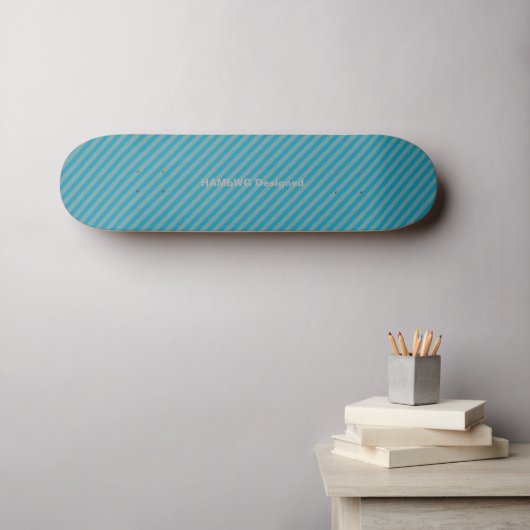 HAMbyWG - Skateboard - Aqua Stripes (Muurkunst (Horizontaal))
