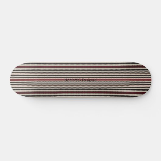HAMbyWG - Skateboard - Black Red Bone Stripe (Horizontaal)