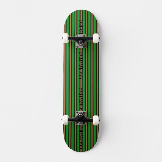 HAMbyWG - Skateboard - Green Pink w HAMbWG Bar (Voorkant)