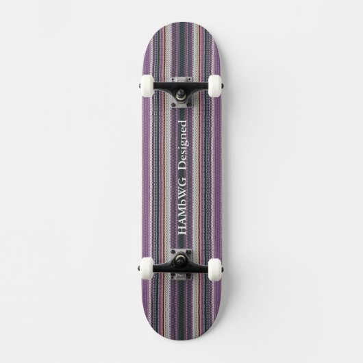 HAMbyWG - Skateboard - Hipster Paarse Knit look (Voorkant)