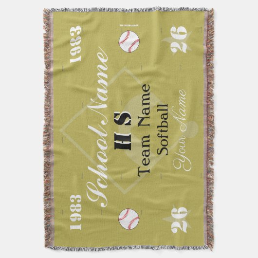 HAMbyWG  Softball of honkbal Deken (Voorkant Verticaal)