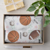 HAMbyWG Sportballen met sterren & naam - Tissuepapier (Geschenk)