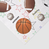 HAMbyWG Sportballen met sterren & naam - Tissuepapier (Detail)