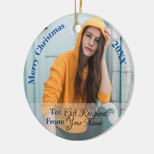 HAMbyWG Square Ornament - Blauw Roos (Links)