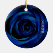 HAMbyWG Square Ornament - Blauw Roos (Achterkant)