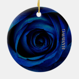 HAMbyWG Square Ornament - Blauw Roos