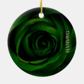 HAMbyWG Square Ornament - Groen Roos (Achterkant)