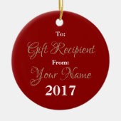 HAMbyWG Square Ornament - Red Rose (Voorkant)