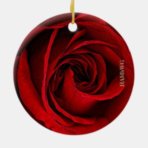 HAMbyWG Square Ornament - Red Rose