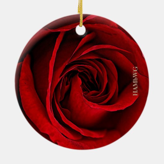 HAMbyWG Square Ornament - Red Rose (Achterkant)