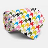 HAMbyWG - Stropdas - Multi-Color Houndstooth (Opgerold)