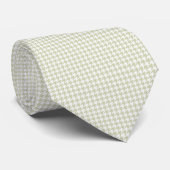 HAMbyWG - Stropdas - White/Bone Houndstooth (Opgerold)
