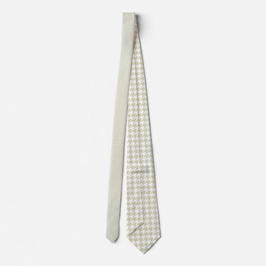 HAMbyWG - Stropdas - White/Bone Houndstooth (Achterkant)