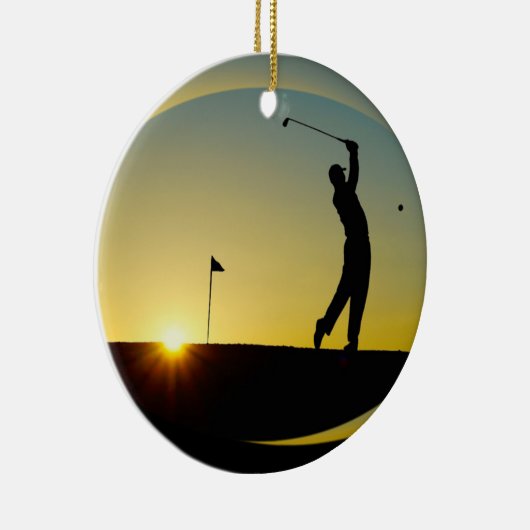 HAMbyWG - Sunset - Golfer Keramisch Ornament (Rechts)