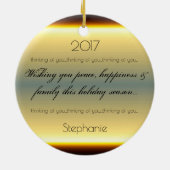 HAMbyWG - Sunset - Golfer Keramisch Ornament (Achterkant)