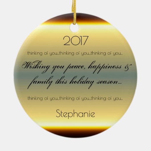 HAMbyWG - Sunset - Golfer Keramisch Ornament (Achterkant)