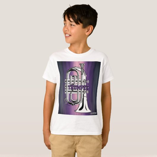 HAMbyWG - T Shirt - Paars - Trumpet (Voorkant volledig)