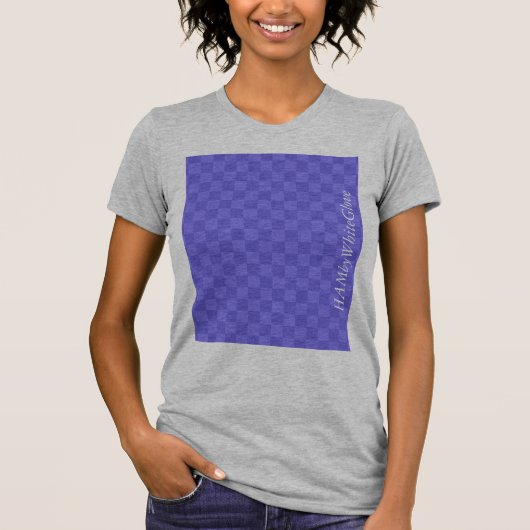 HAMbyWG - T-Shirt voor vrouwen - Lavender checker (Voorkant)