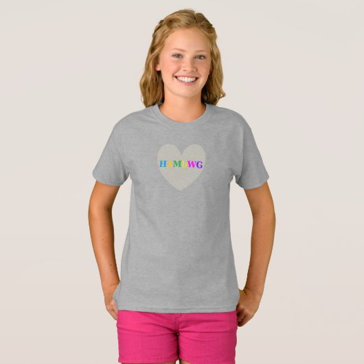 HAMbyWG - T-shirts - Hart met logo - Blauw (Voorkant volledig)