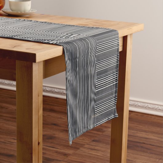 HAMbyWG Table Runner - Modern zwart-wit Korte Tafelloper (Voorbeeld)