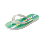 HAMbyWG - Teenslippers van Kind - groen met logo (Schuin)