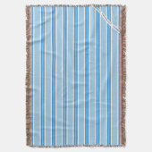 HAMbyWG - Throw Blanket - Blue & White Stripes Deken (Voorkant Verticaal)
