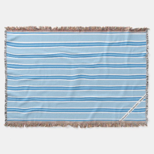 HAMbyWG - Throw Blanket - Blue & White Stripes Deken (Voorkant)