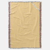 HAMbyWG - Throw Blanket - Geel & wit Diagonaal Deken (Voorkant Verticaal)
