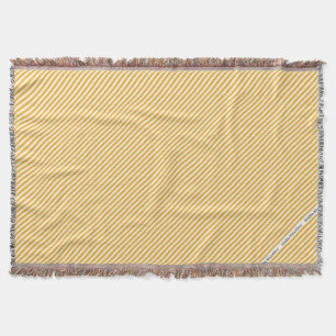 HAMbyWG - Throw Blanket - Geel & wit Diagonaal Deken