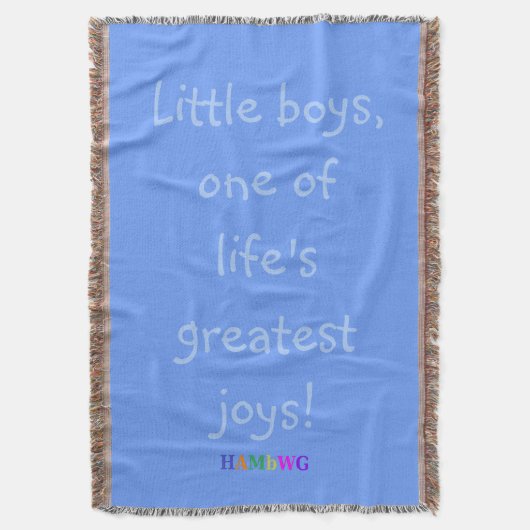 HAMbyWG - Throw Blanket - Little Boys Deken (Voorkant Verticaal)