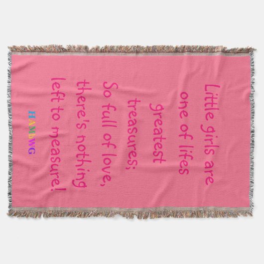 HAMbyWG - Throw Blanket - Little Girls.. Deken (Voorkant)