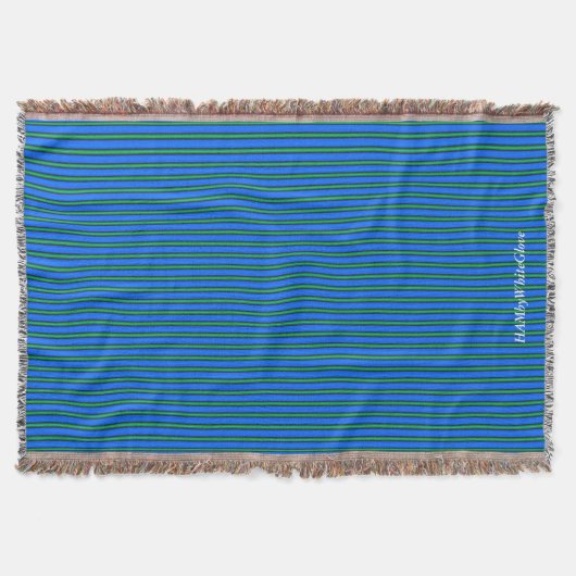 HAMbyWG - Throw Blanket - Ocean Blue en Green Deken (Voorkant)