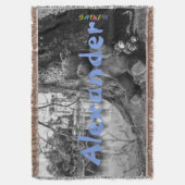 HAMbyWG - Throw Blanket - Teddy Bears w jouw naam Deken (Voorkant Verticaal)