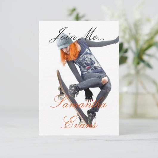 HAMbyWG - Uitnodiging - Skateboarder (Staand voorkant)