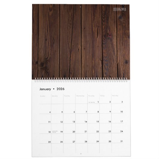 HAMbyWG-uurafschrijvingskalender Kalender (Jan 2026)