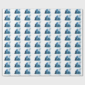 HAMbyWG - Verpakkingspapier - Blauwe Teddy Bears Cadeaupapier (Vlak)