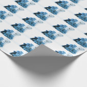 HAMbyWG - Verpakkingspapier - Blauwe Teddy Bears Cadeaupapier (Hoek)