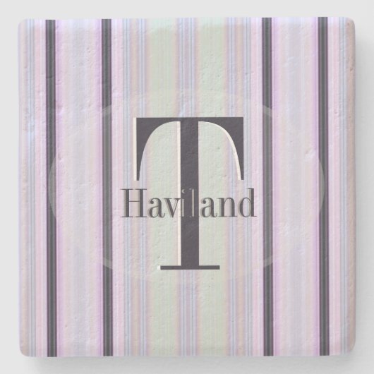 HAMbyWG Violet & Brown Stripe Stenen Onderzetter (Voorkant)