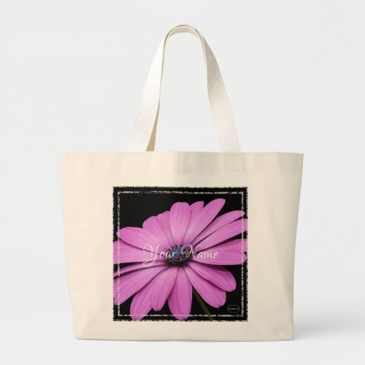 HAMbyWG - Violet Daisy Flowers Grote Tote Bag (Voorkant)