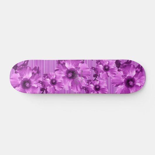 HAMbyWG Violet Hibiscus Skateboard (Horizontaal)
