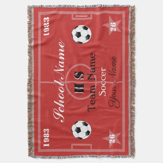 HAMbyWG-voetbalteam Deken (Voorkant Verticaal)