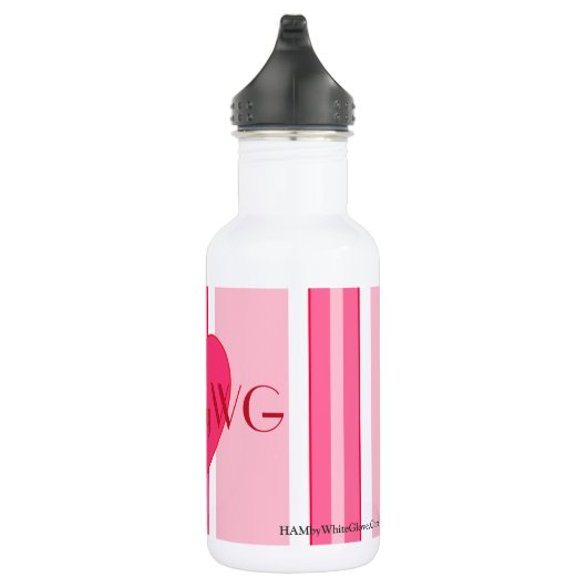 HAMbyWG - Waterfles (18 oz), Roze hart/P/Wh Waterfles (Rechts)