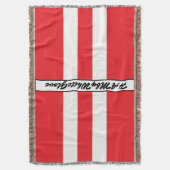 HAMbyWG - Worpdeken Helderrood & Wit Logo Deken (Voorkant Verticaal)