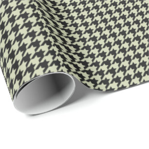 HAMbyWG Wrapping Paper - Black/Beige Houndstooth Cadeaupapier