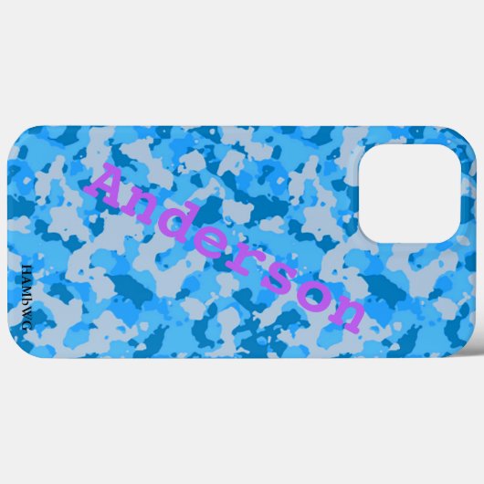 HAMbyWG Xtreme Phone Case - Blue Camouflage (Achterkant (horizontaal))